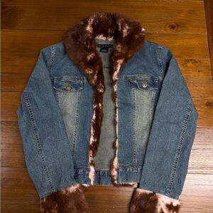 Sheri Bodell Denim with Brown Faux Fur